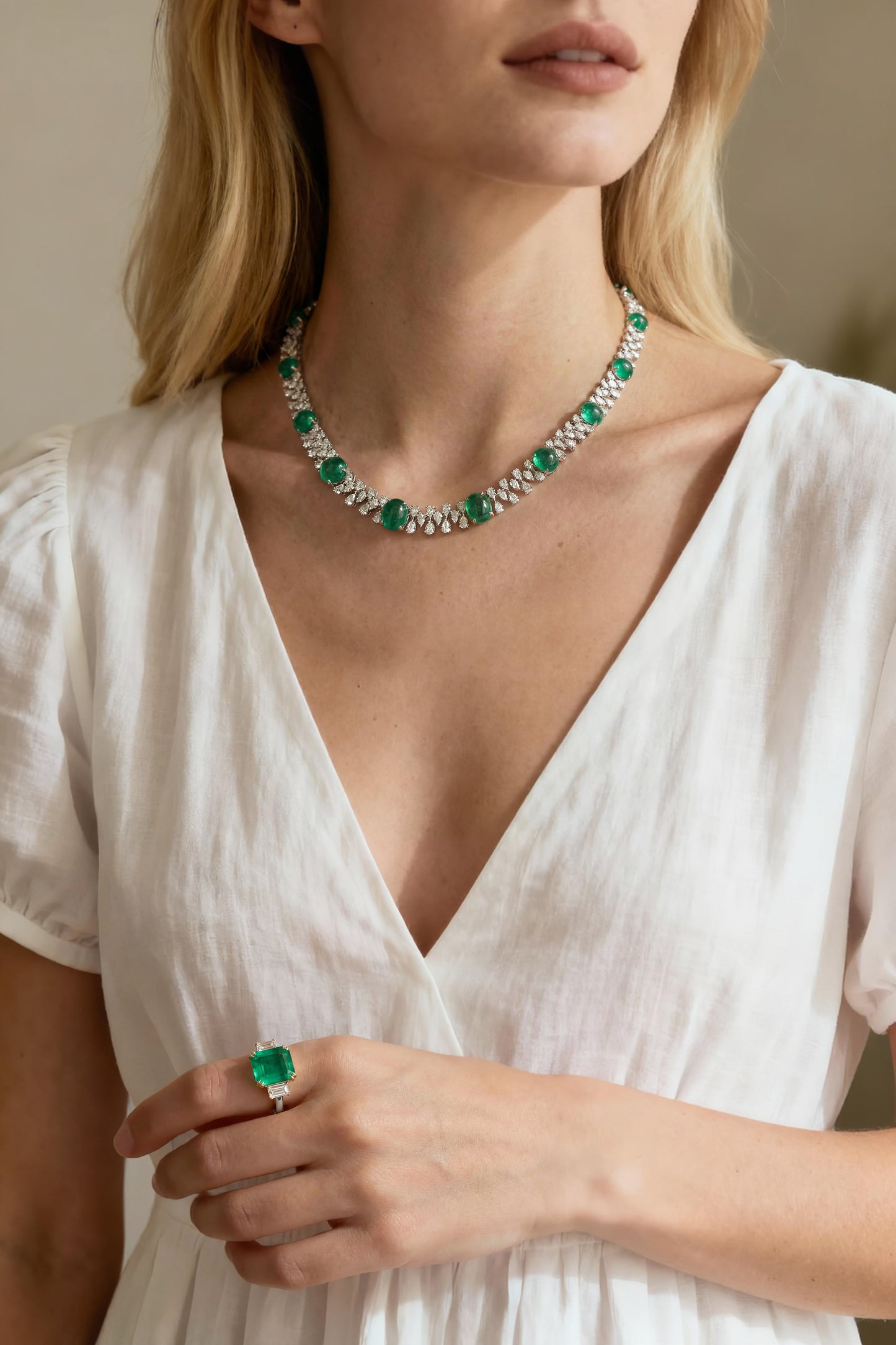 "Garden of Light" Emerald Necklace