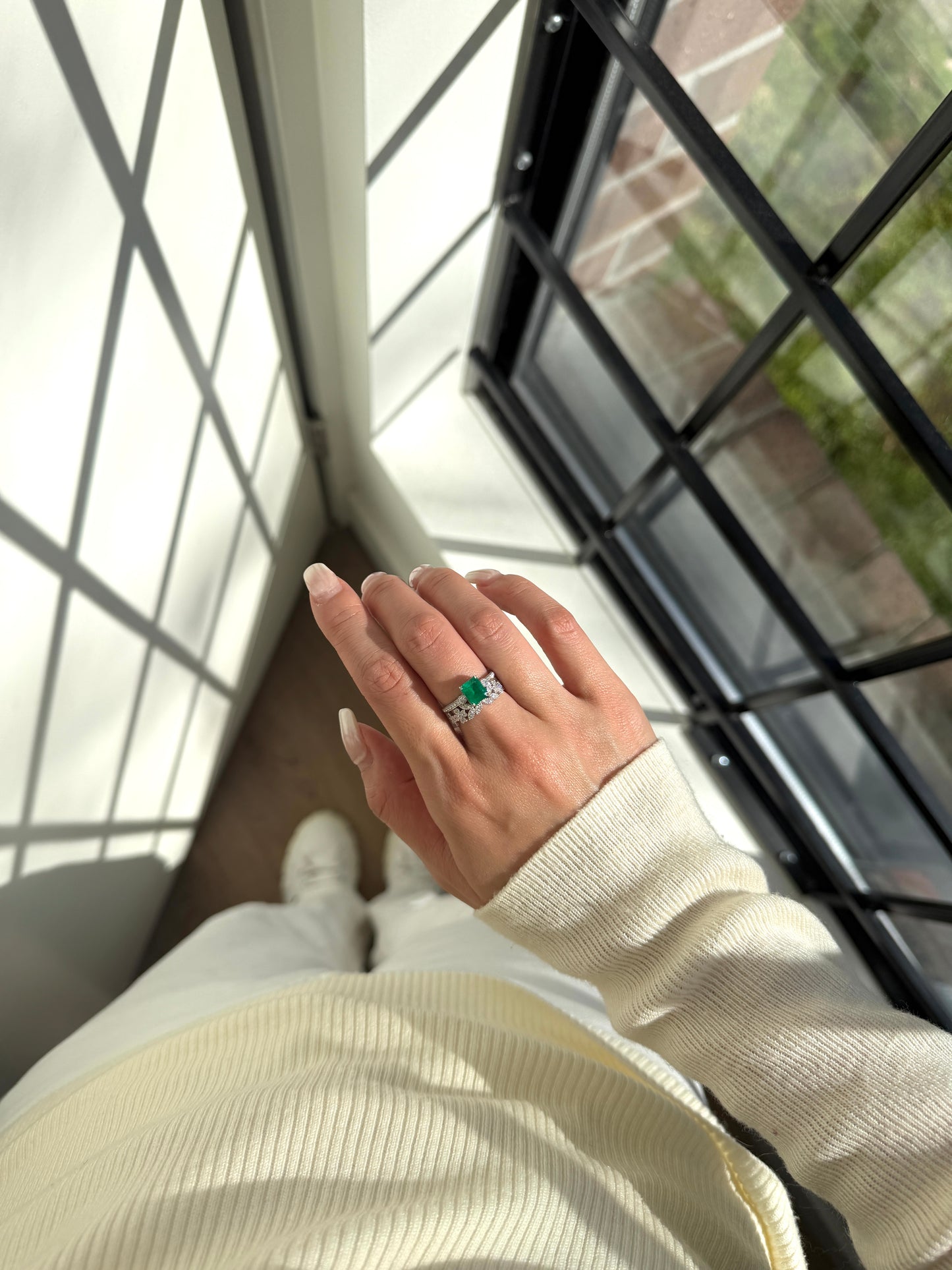 Floral Crown Emerald Ring Fantasilvia Jewelry