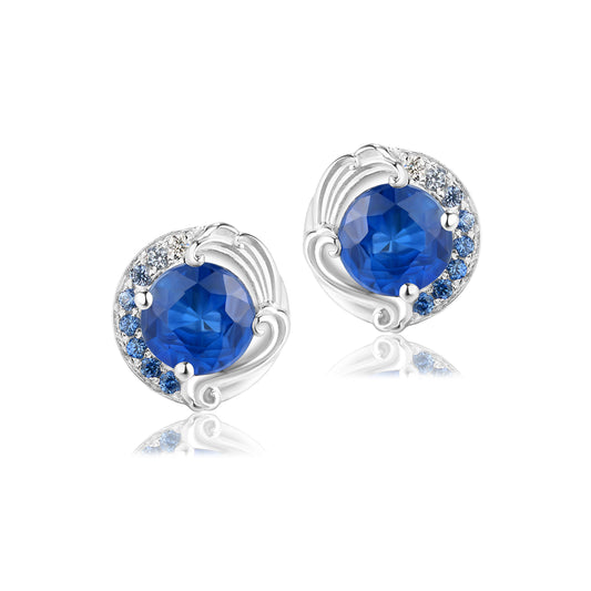 Le Grand Bleu Sapphire Stud Earrings