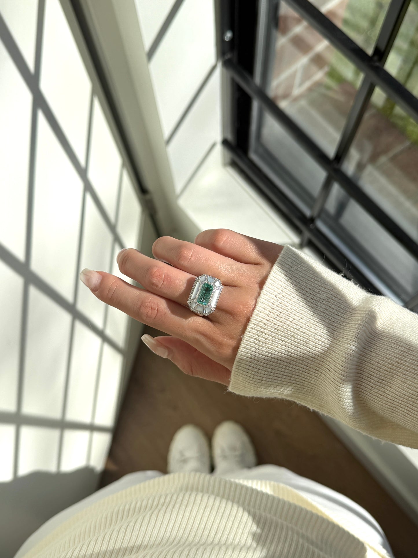 Paraiba Tourmaline & Diamond Band Fantasilvia Jewelry