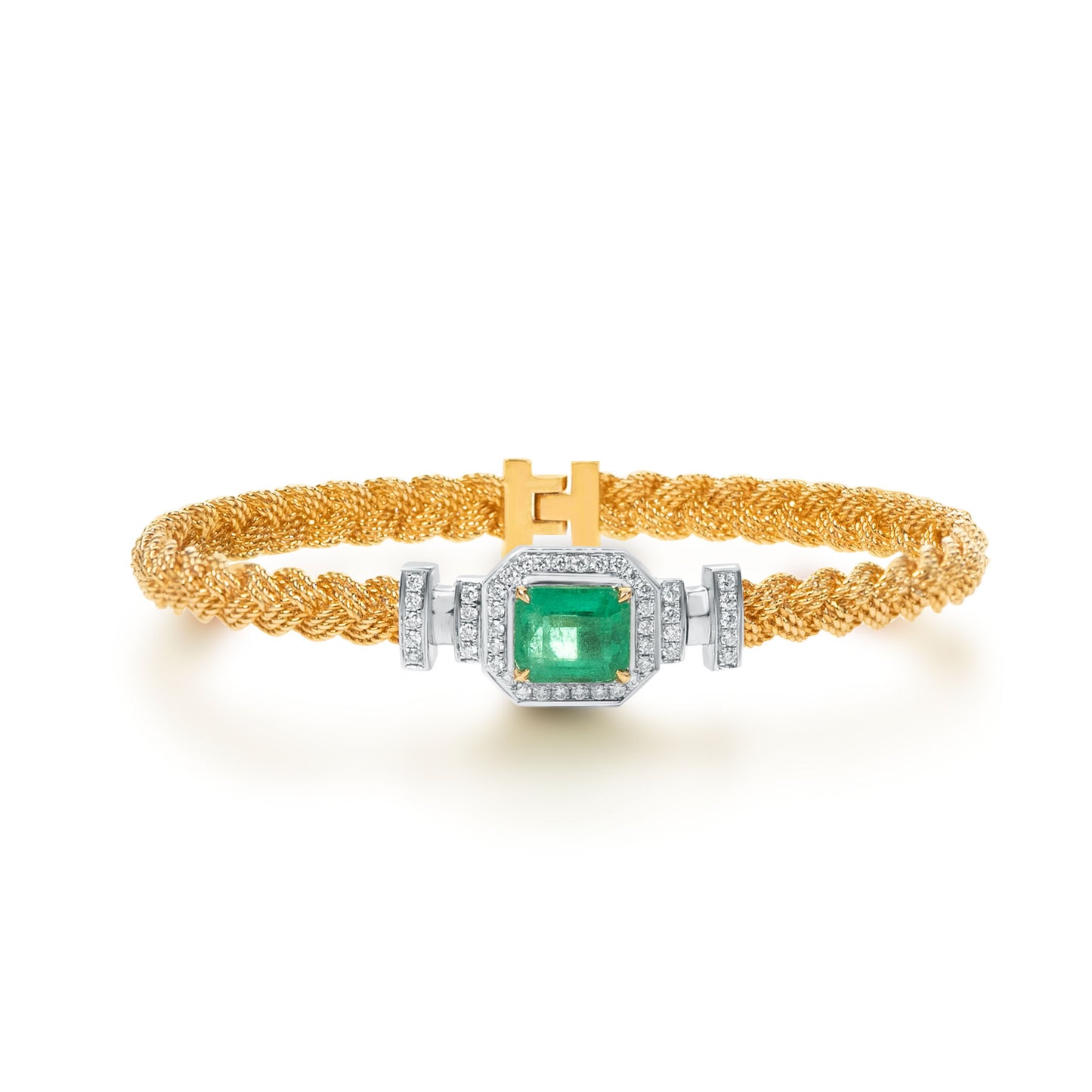 Emerald Élan Woven Bracelet