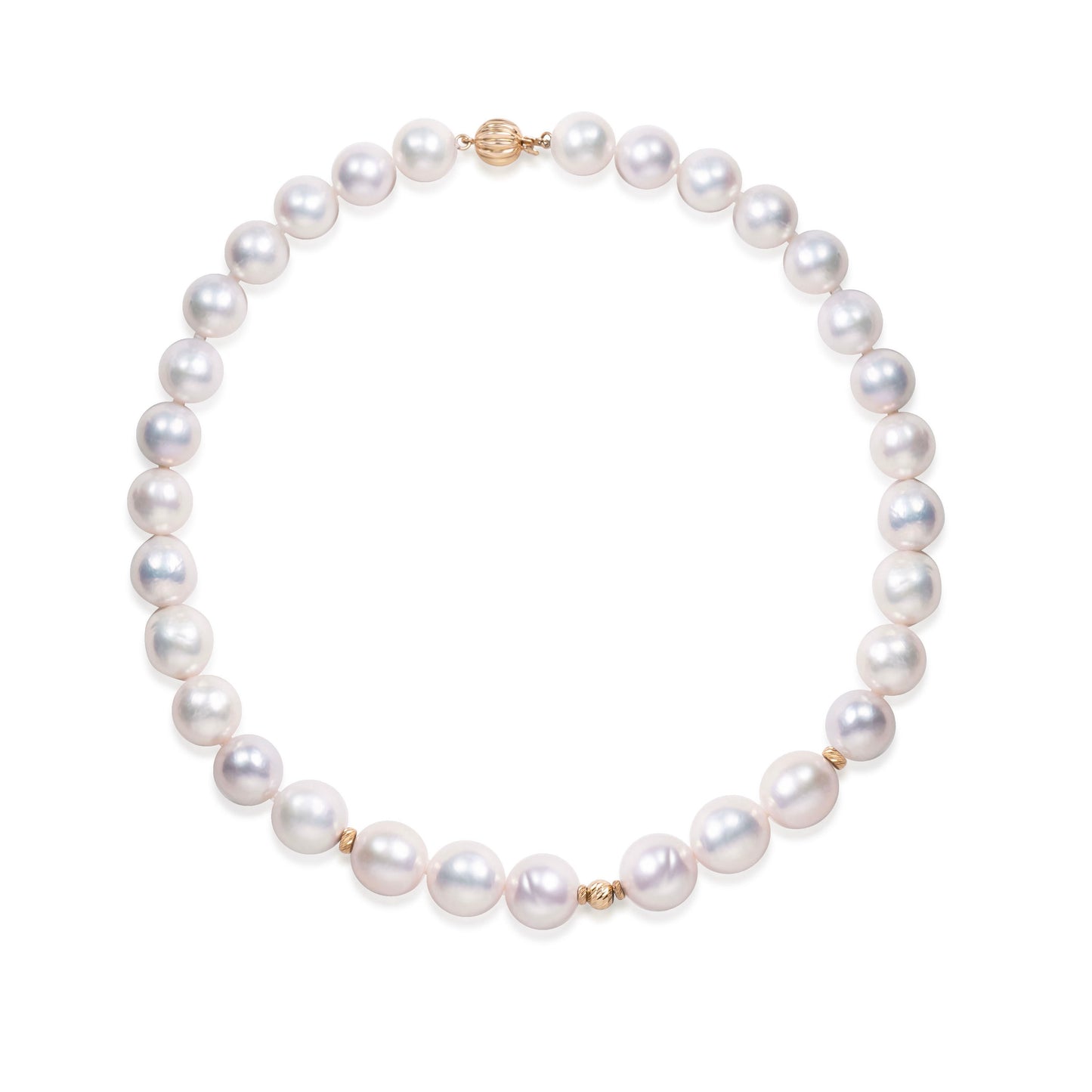Natural freshwater baroque pearl strand necklace by Fantasilvia Fine Jewelry.