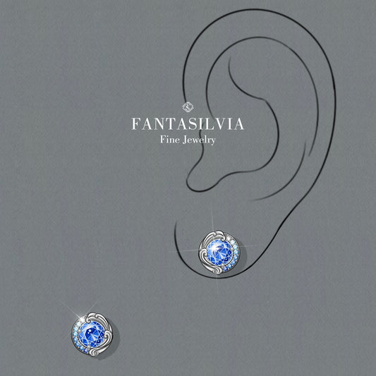 Le Grand Bleu Sapphire Stud Earrings