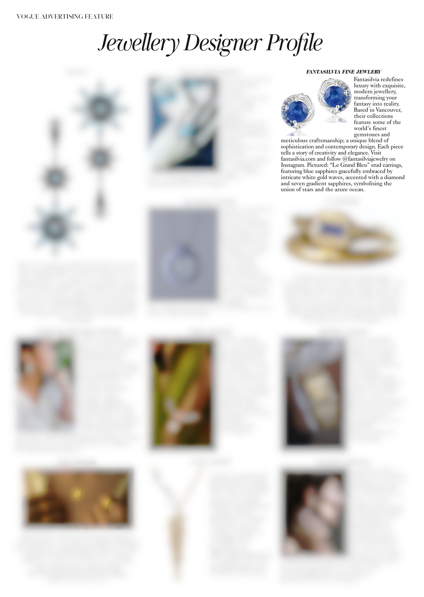 Le Grand Bleu Sapphire Stud Earrings