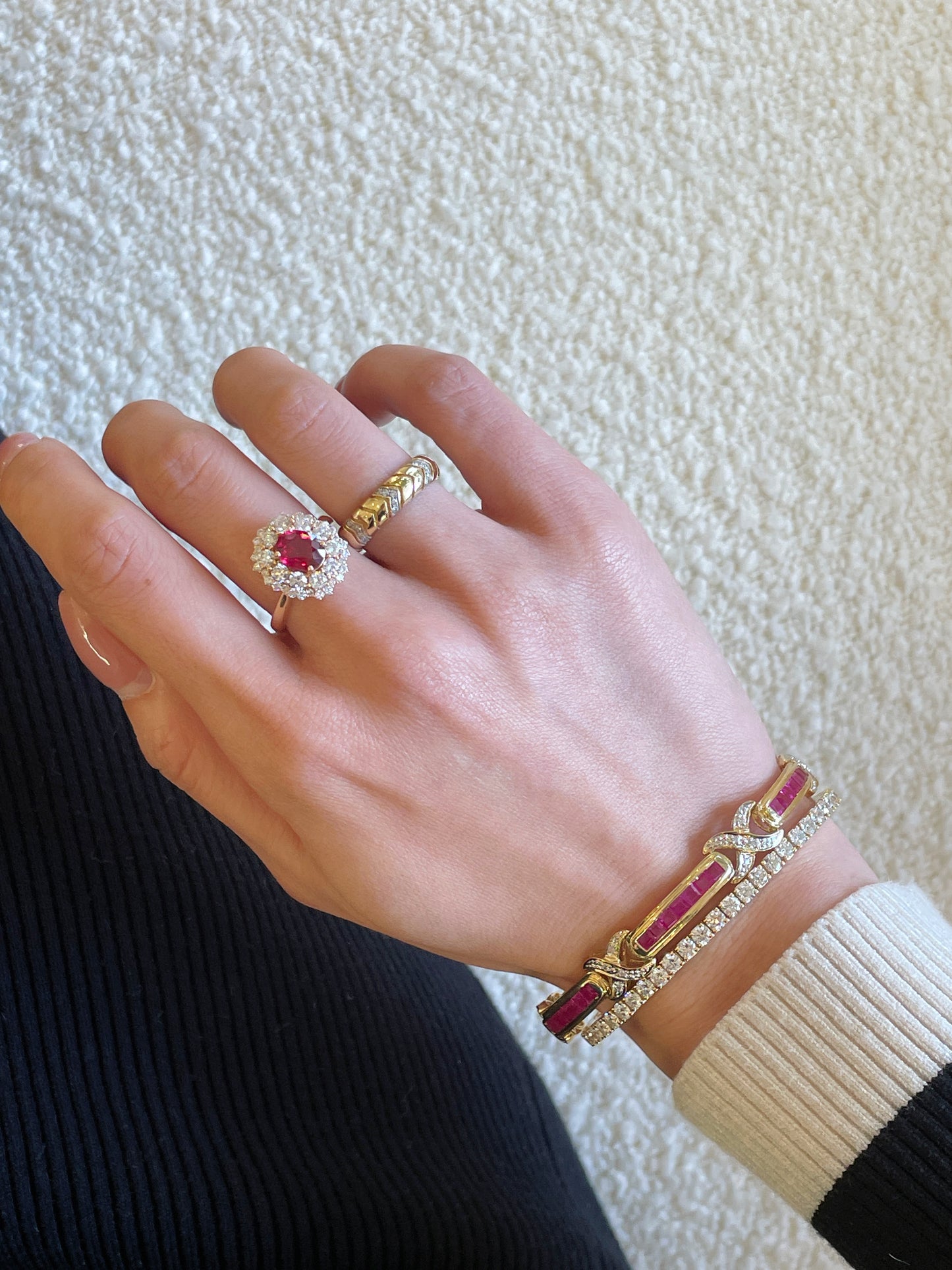 Retro Era Princess Ruby Bracelet