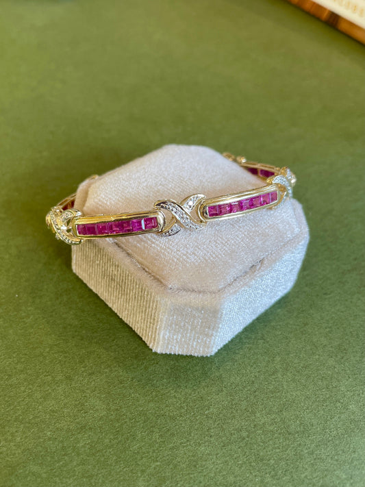 Retro Era Princess Ruby Bracelet