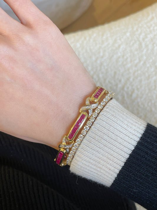 Retro Era Princess Ruby Bracelet