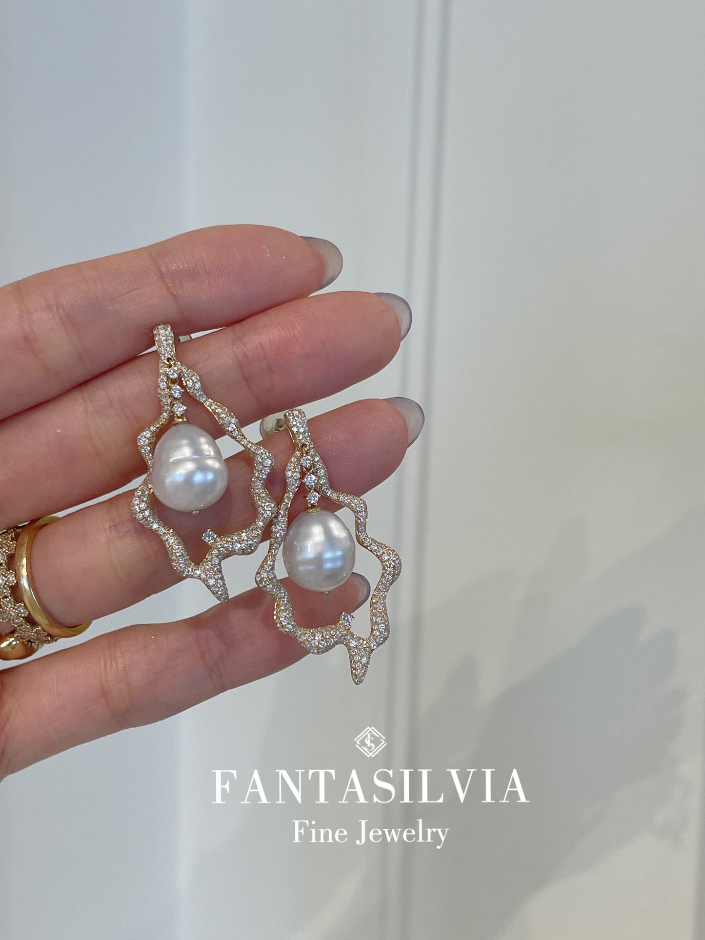 Diamond Baroque Earrings