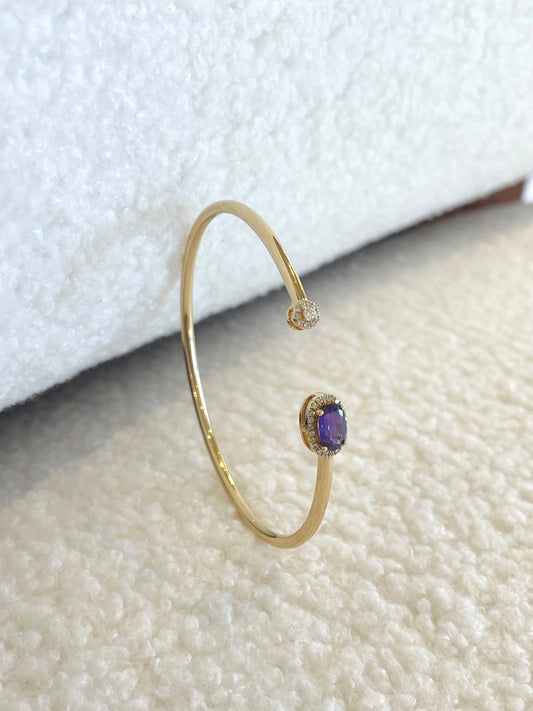 Natural Color-Changing Sapphire Bracelet