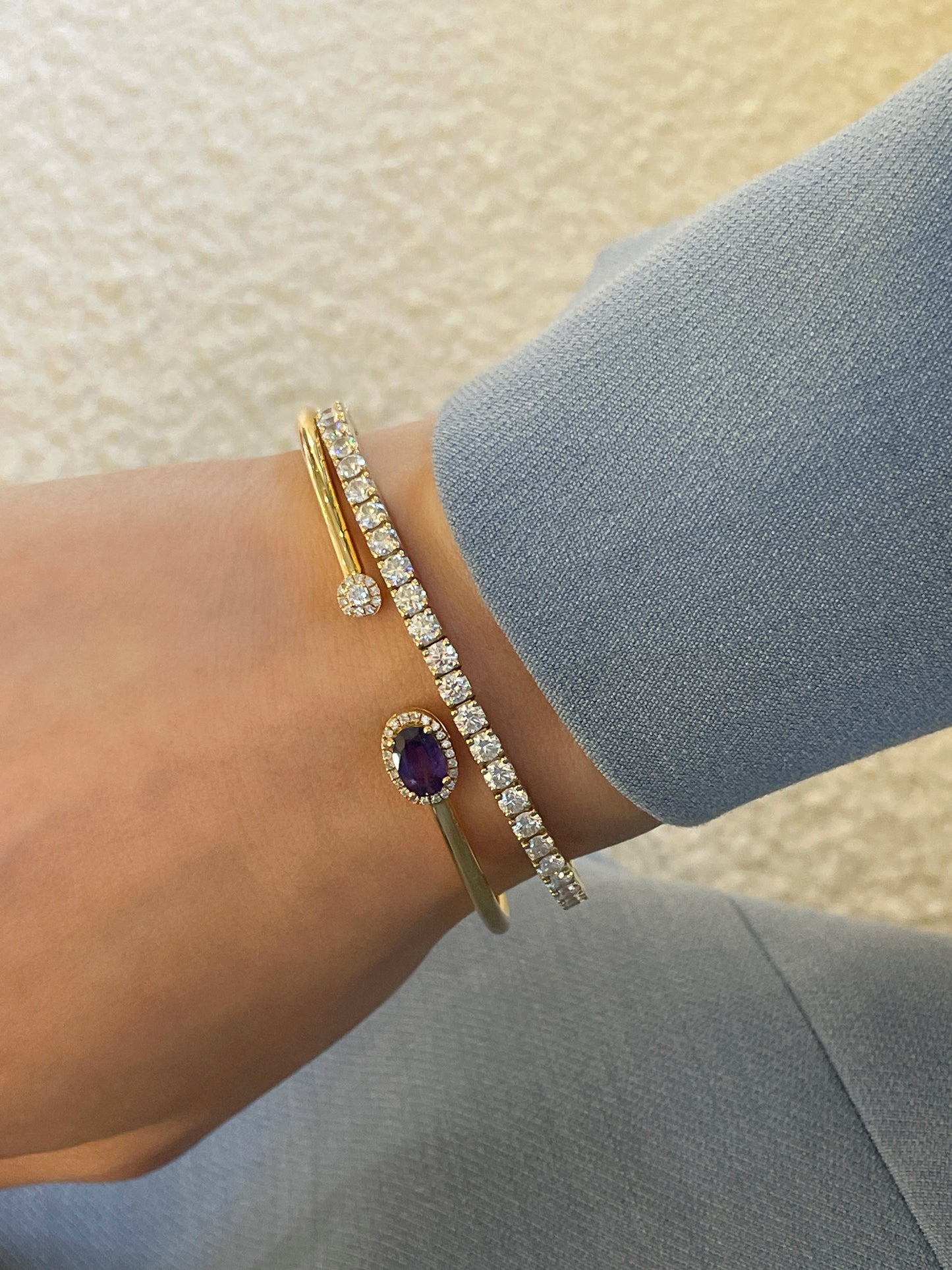 Natural Color-Changing Sapphire Bracelet