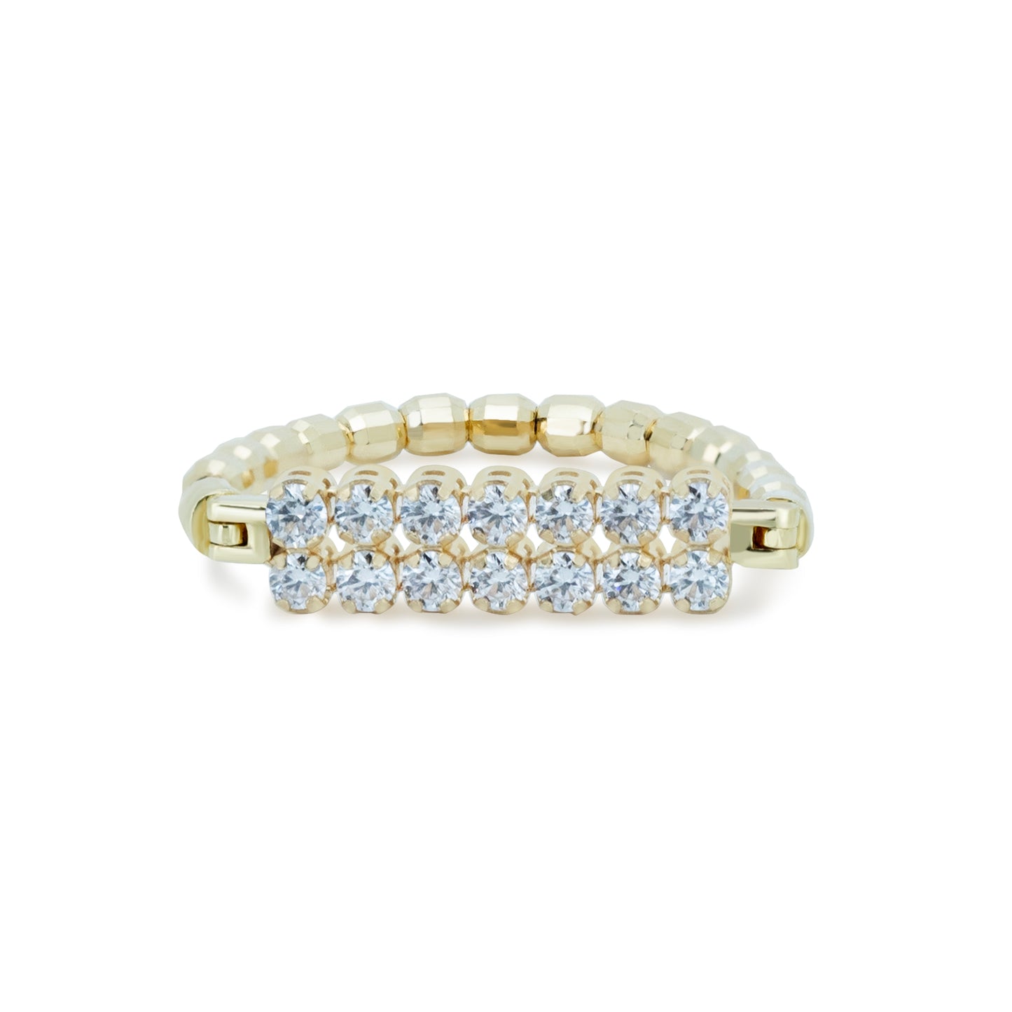 18K Japanese Stretch Natural Diamond Ring