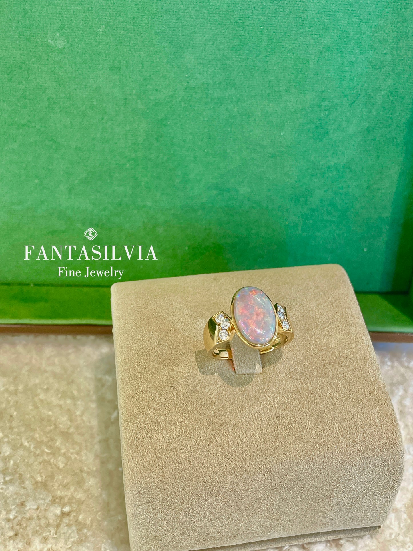 18K Opal Victory Ring