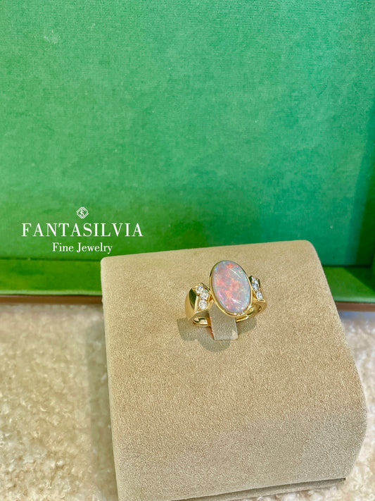 18K Opal Victory Ring