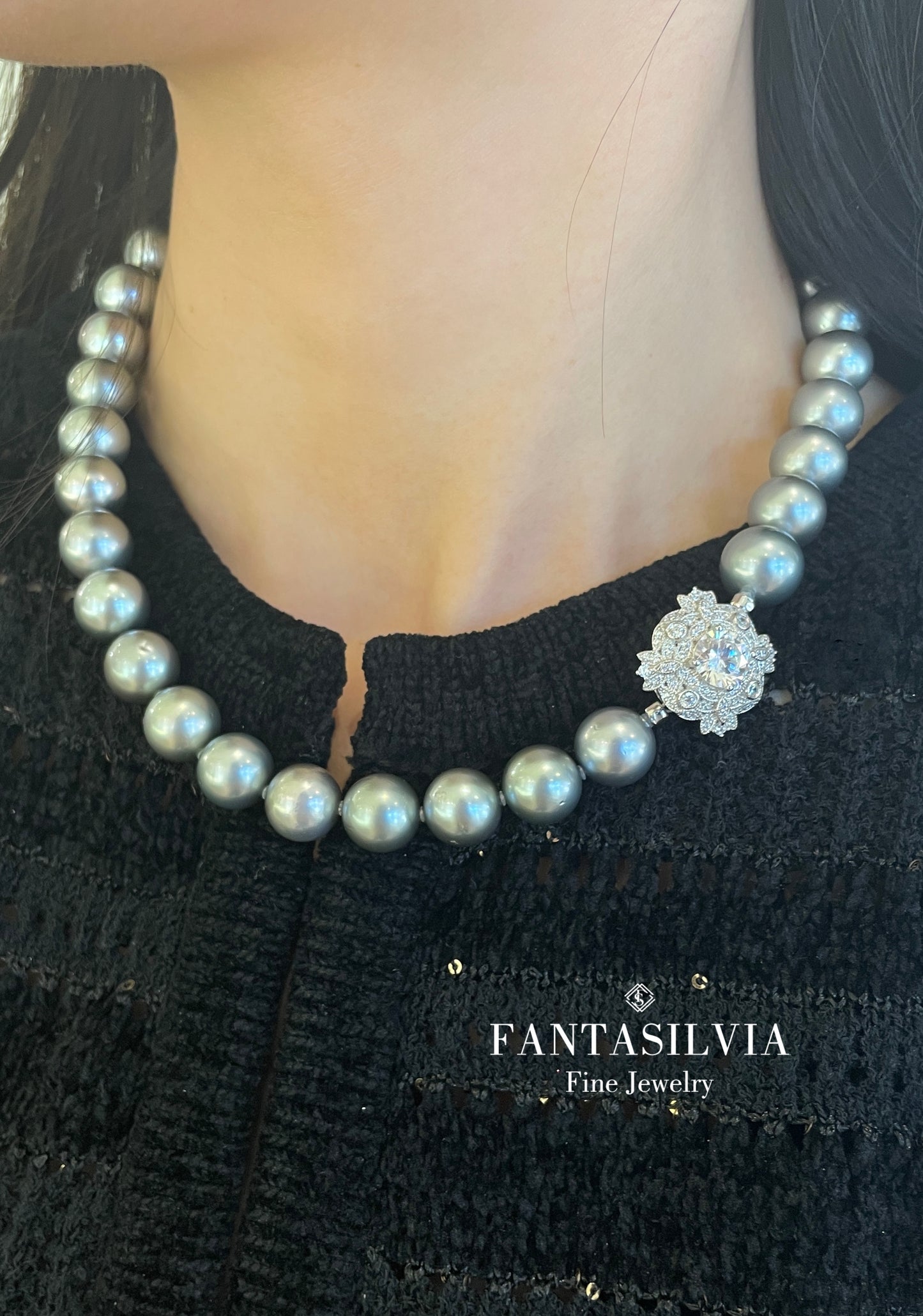 Galaxy South Sea Grey Pearl Strand