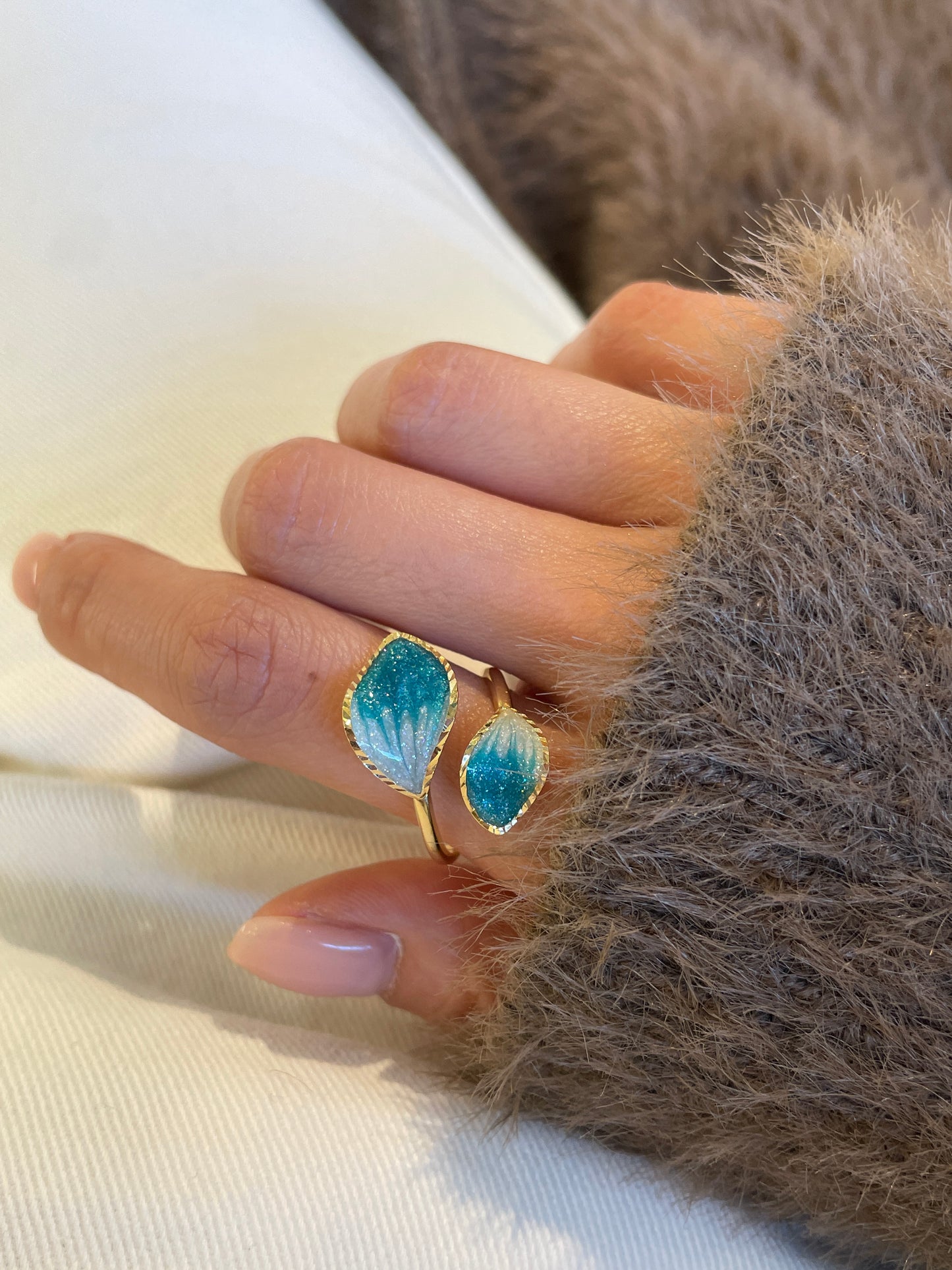 Toi Et Moi Enamel RING-BLUE