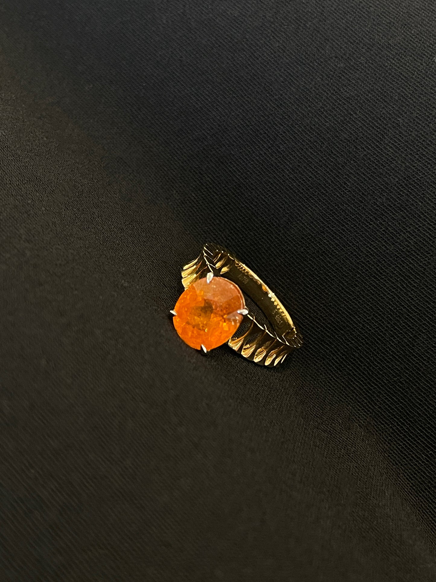 Spessartine Solitaire Ring