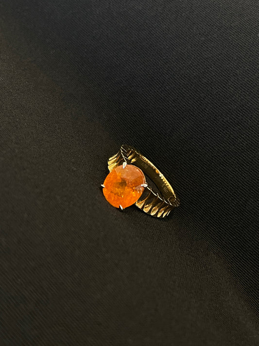 Spessartine Solitaire Ring