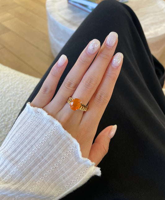 Spessartine Solitaire Ring