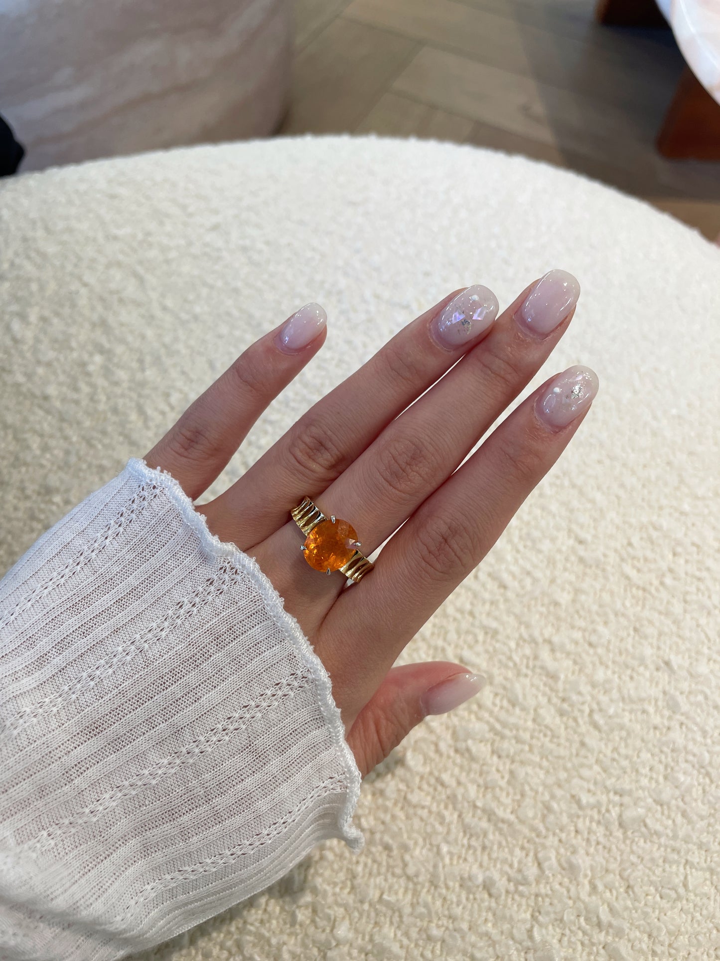 Spessartine Solitaire Ring