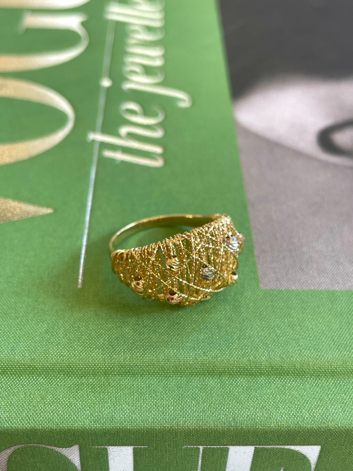 18K Crescent Woven Ring