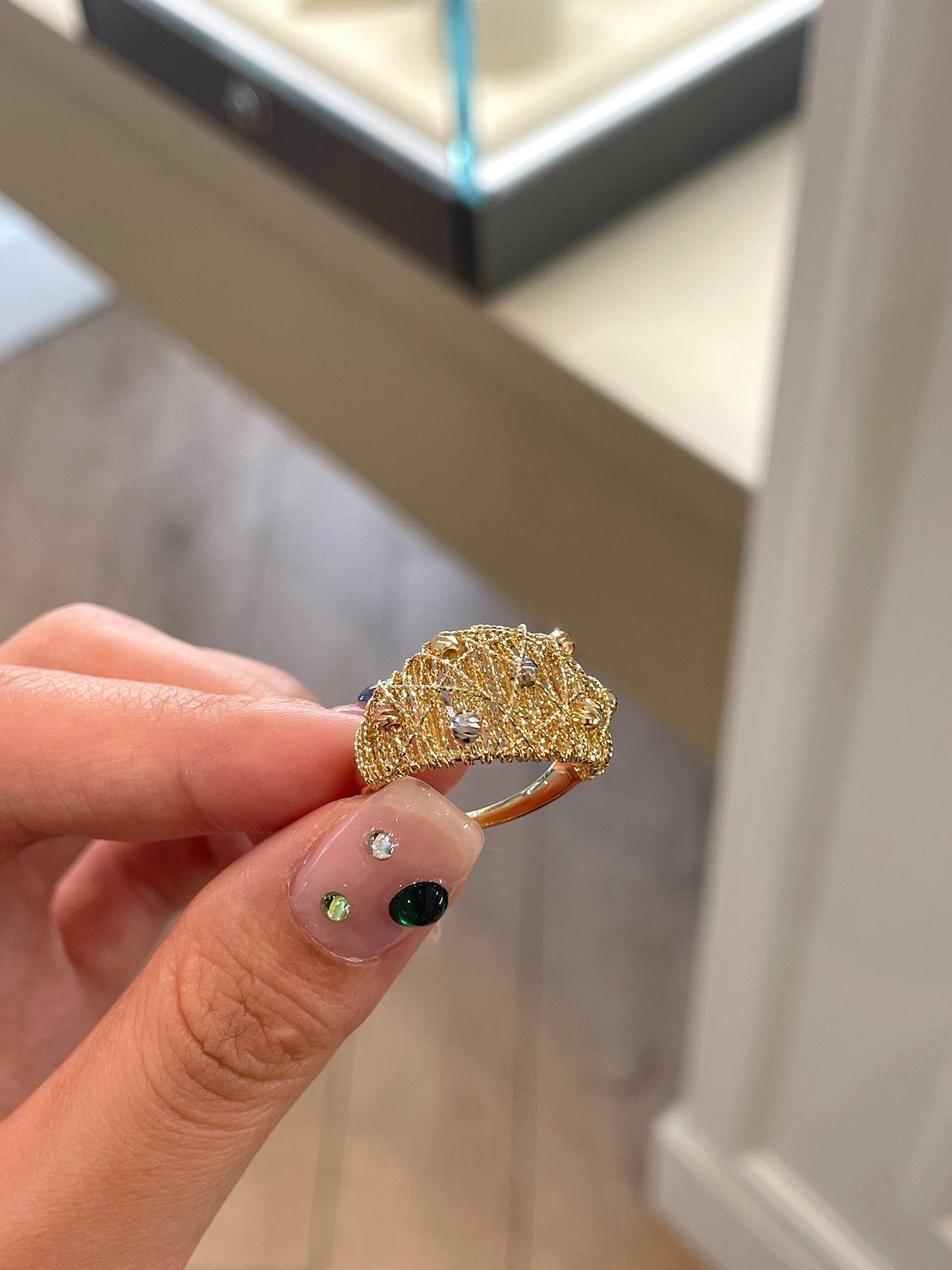 18K Crescent Woven Ring