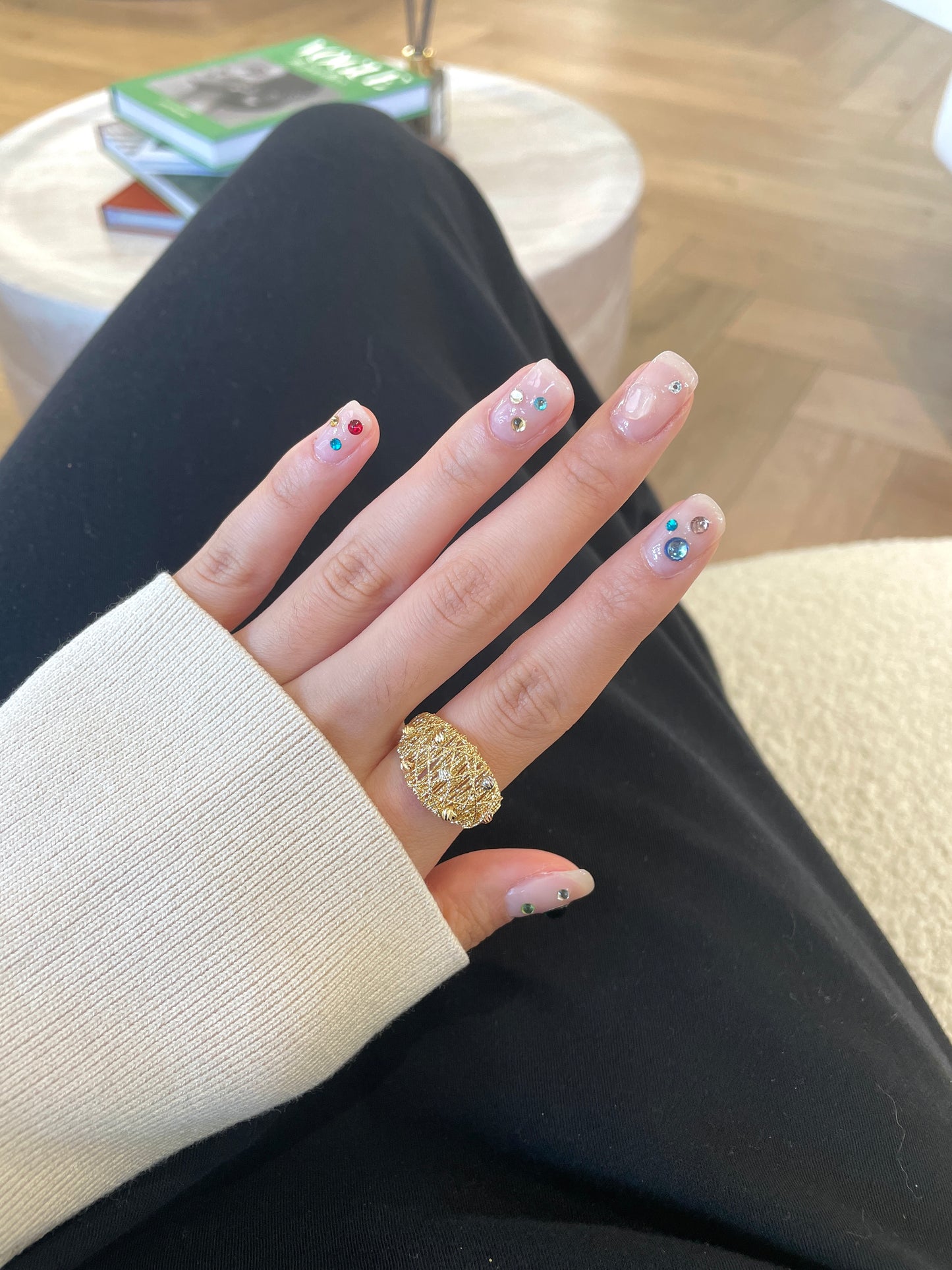 18K Crescent Woven Ring