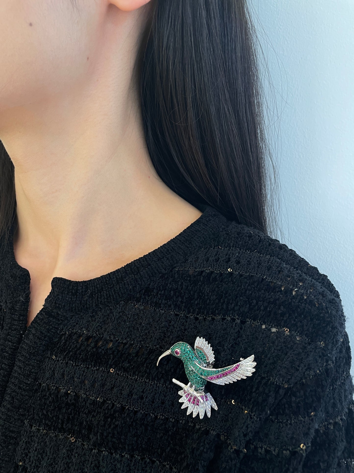 Hummingbird Brooch