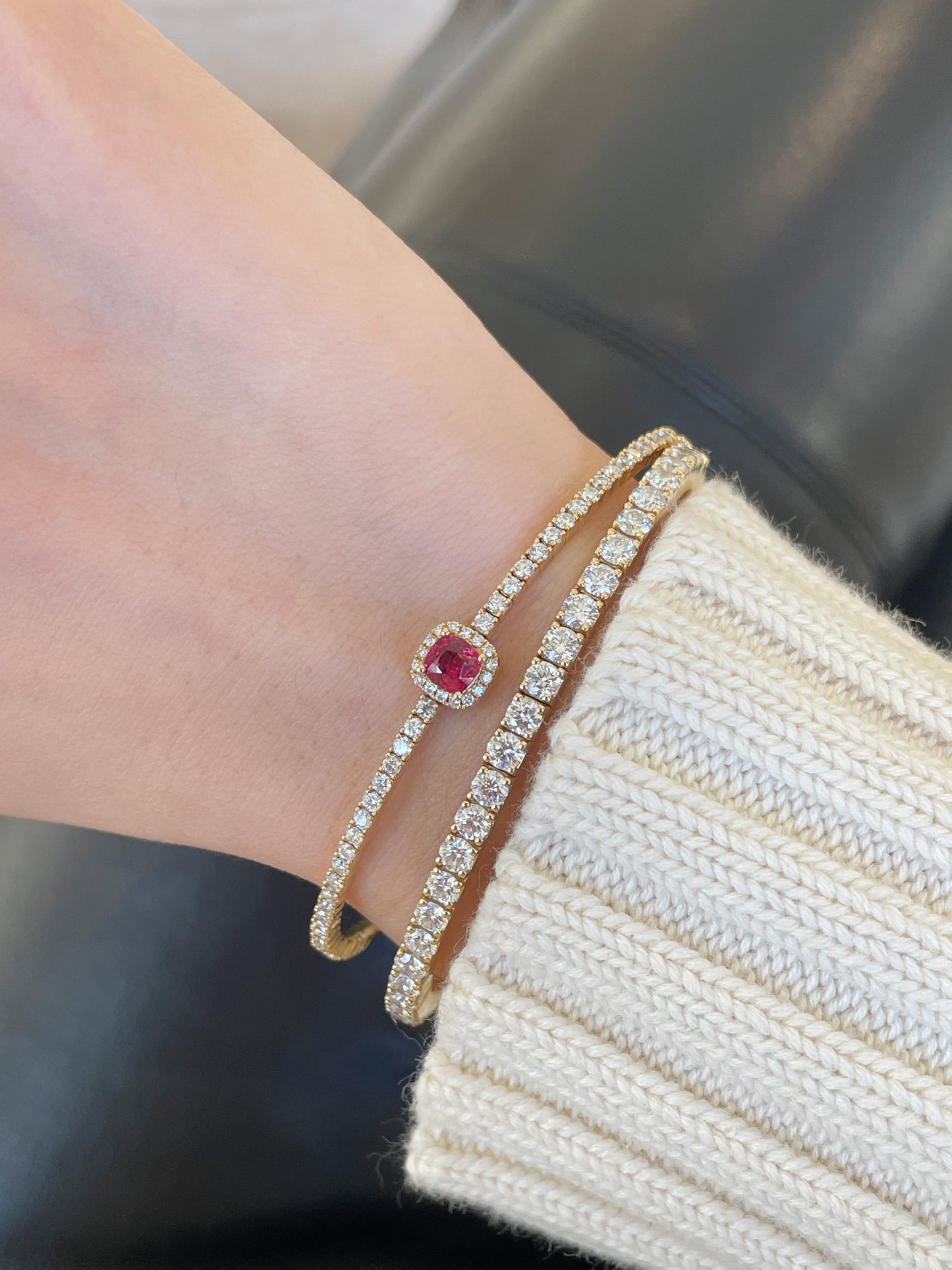 Bracelet extensible en diamant