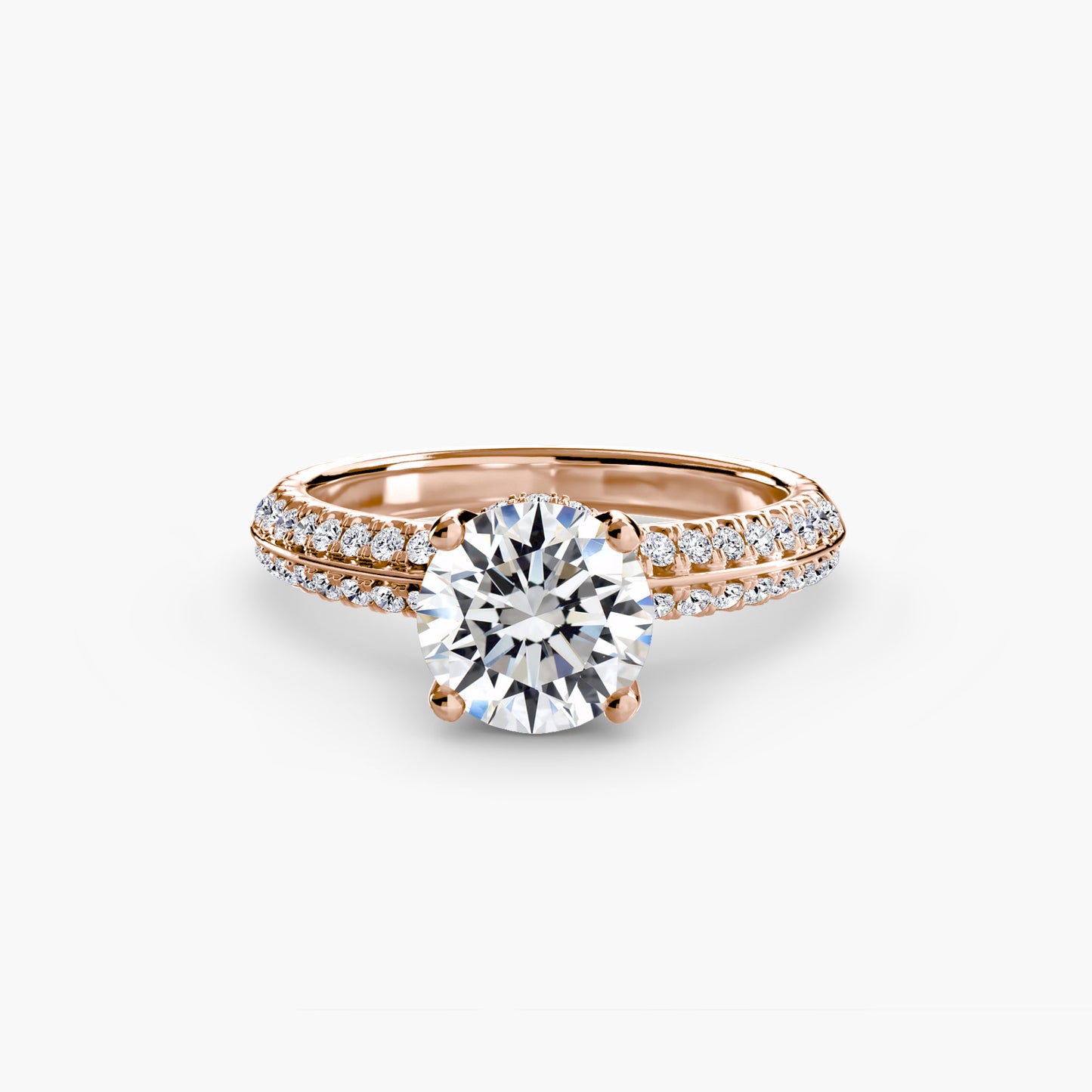 Solitaire with Pavé Fantasilvia Jewelry