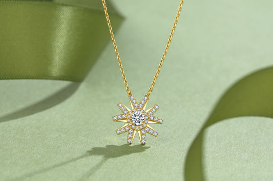 18K Vera's Sunburst Diamond Necklace