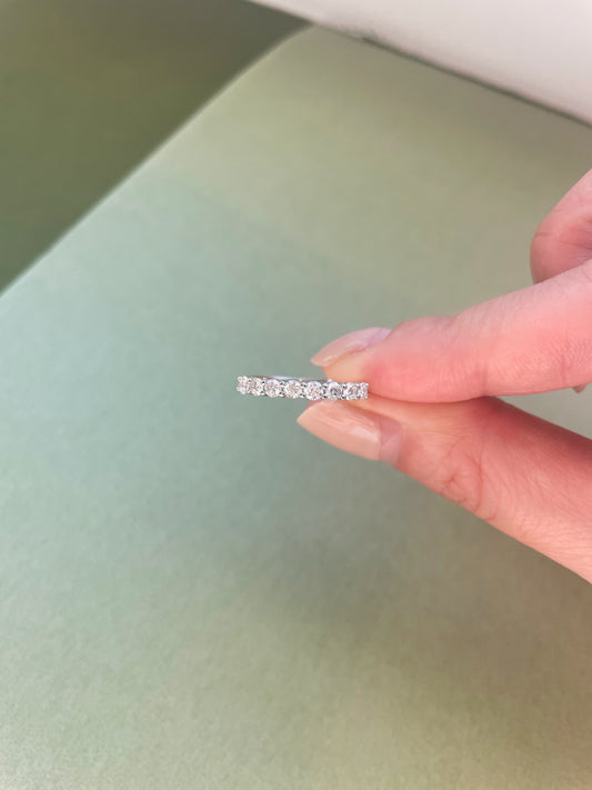 Round Diamond Half Eternity Ring