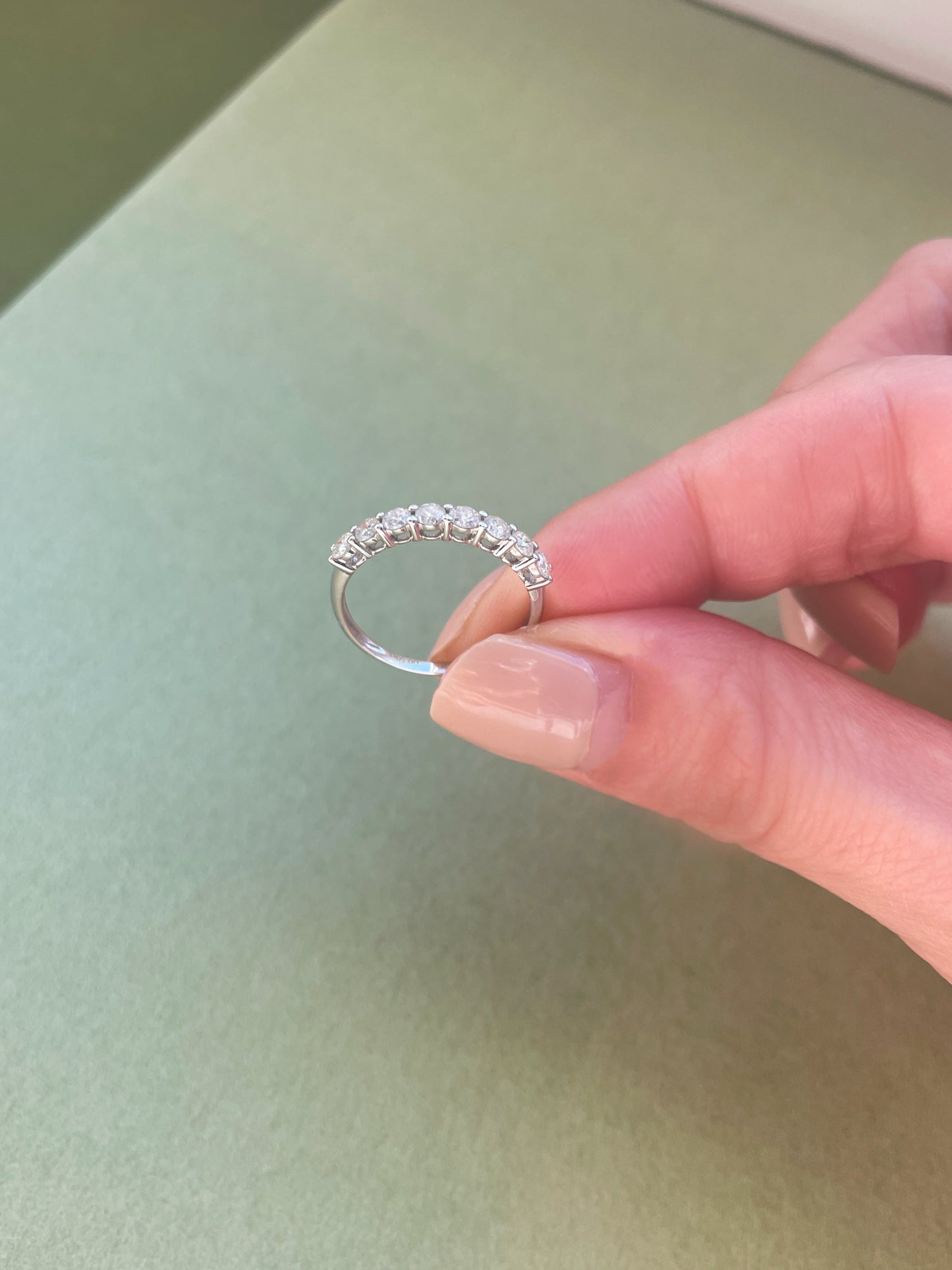 Round Diamond Half Eternity Ring