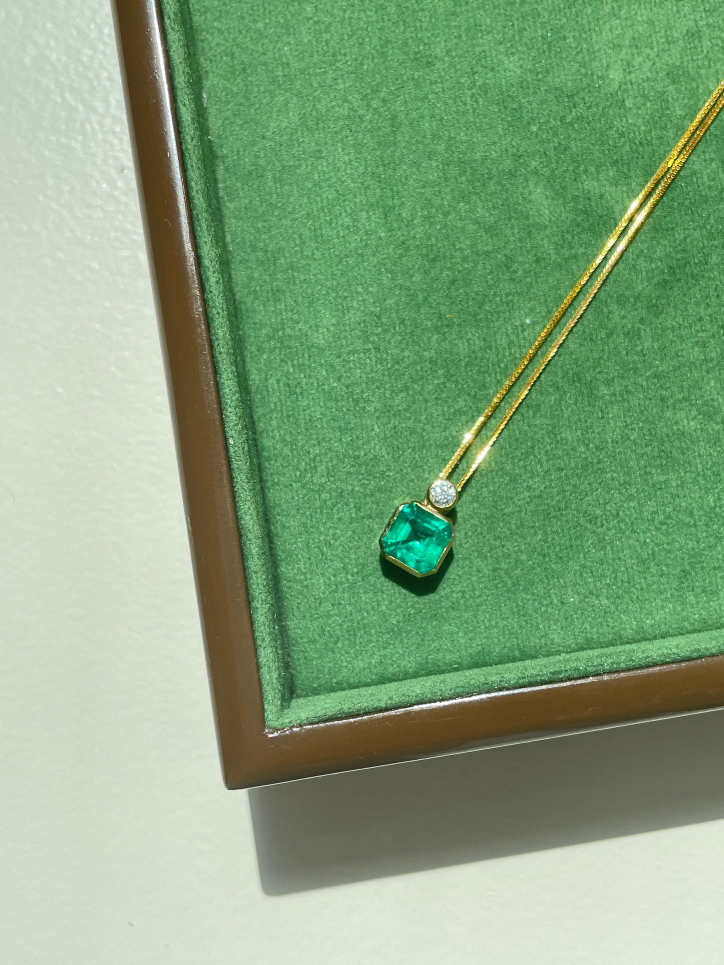 Emerald Solitaire Necklace