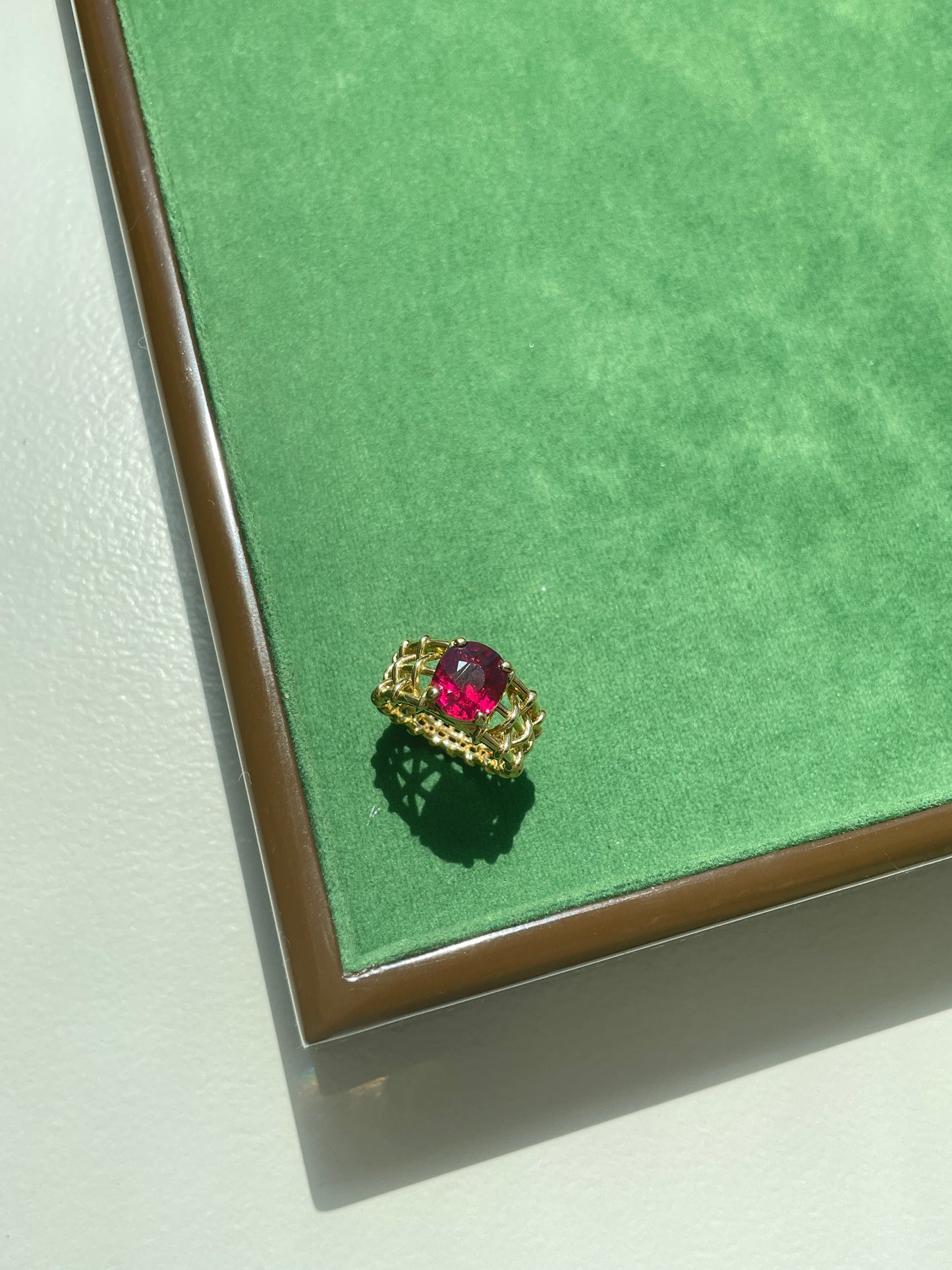 Isola Ring Natural Rubellite