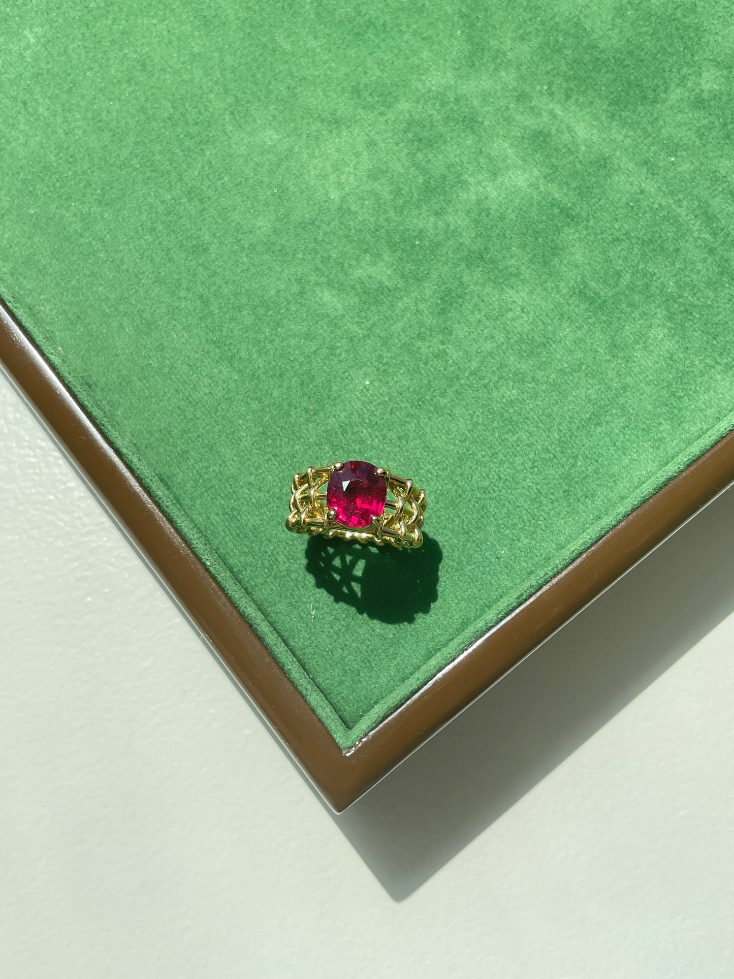 Isola Ring Natural Rubellite