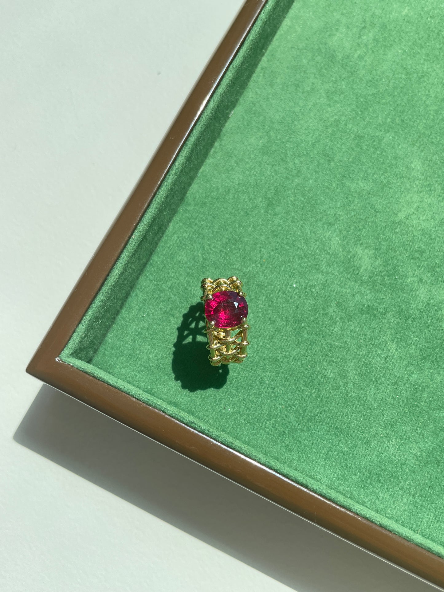 Isola Ring Natural Rubellite