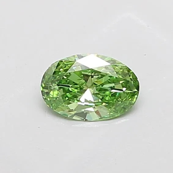 0.59ct Oval Lab Grown Diamond (Colour Fancy Vivid Green, Clarity VS1, IGI Certified)