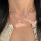 1.52ct Heart Diamond Station Necklace Fantasilvia Jewelry