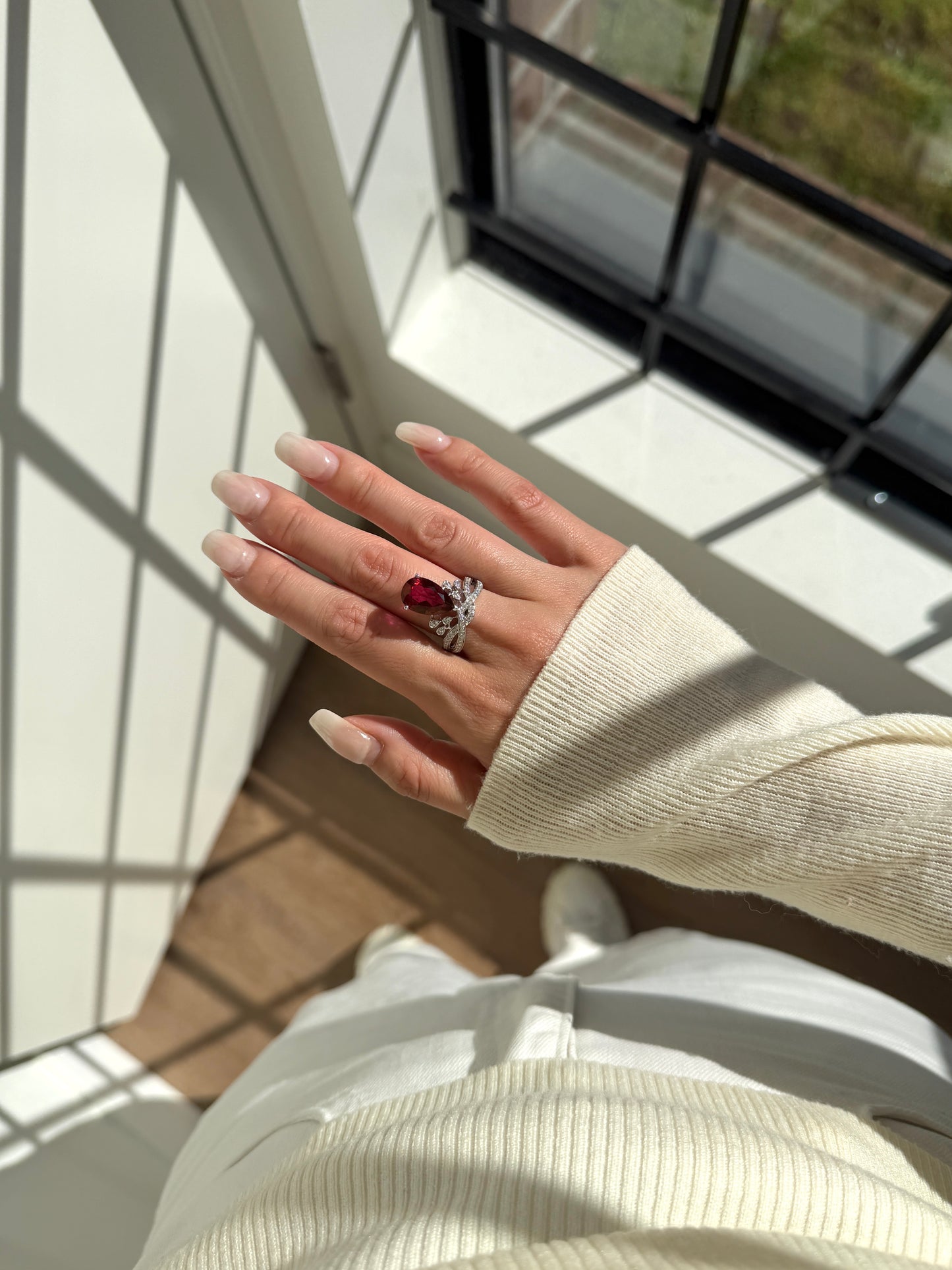 Joséphine Tiara Rubellite Ring Fantasilvia Jewelry