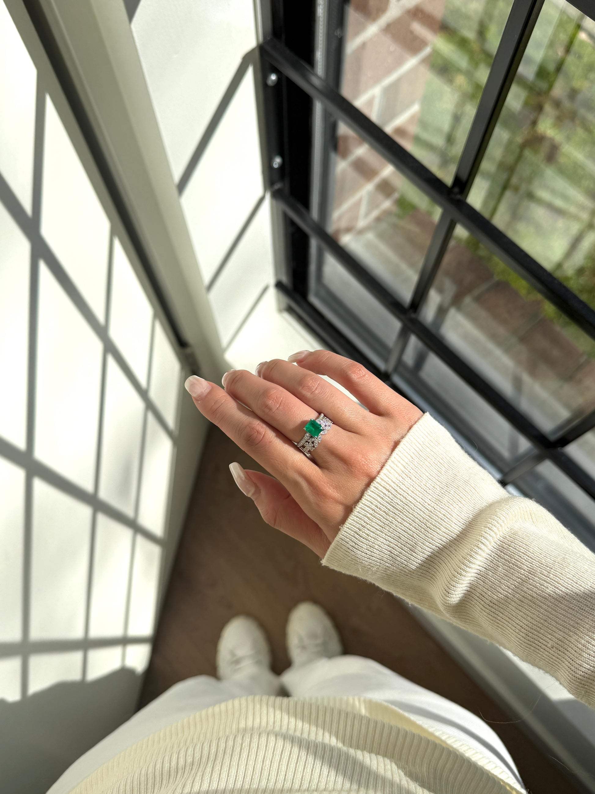 Floral Crown Emerald Ring Fantasilvia Jewelry