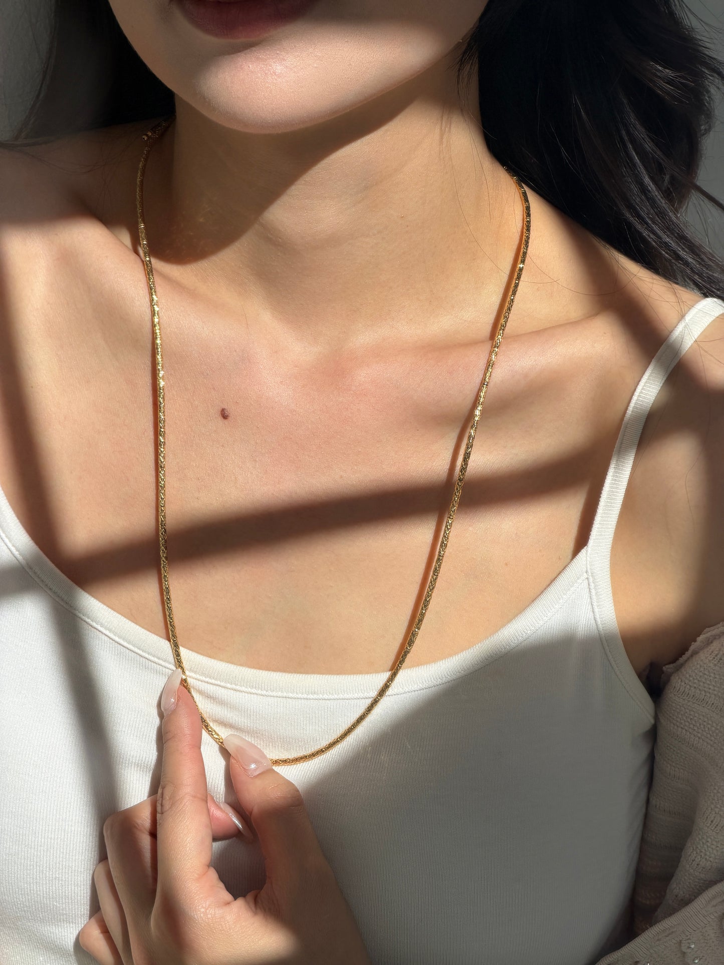 18K Solid Gold Japanese Magnetic Necklace