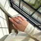 Natural Purple Sapphire & Diamond Tiara Ring Fantasilvia Jewelry