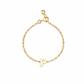 Plain Gold Initial Chain Ring