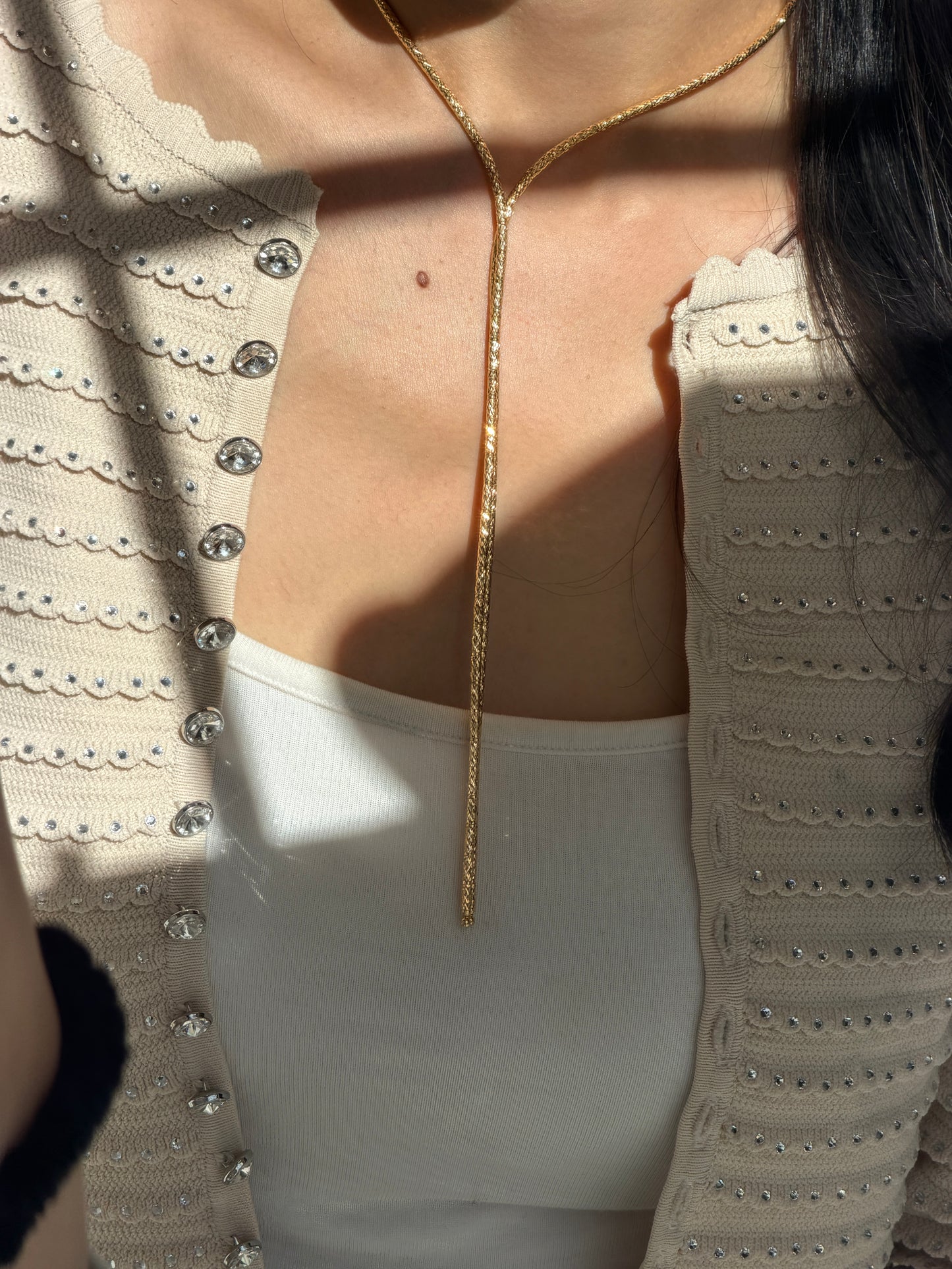 18K Solid Gold Japanese Magnetic Necklace