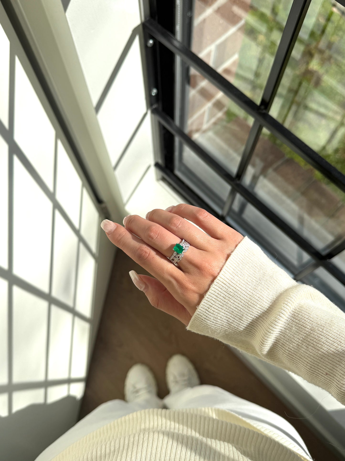 Floral Crown Emerald Ring Fantasilvia Jewelry