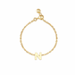 Plain Gold Initial Chain Ring