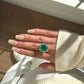 Aurora Emerald Majesty Ring Fantasilvia Jewelry