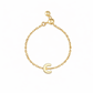 18K Gold Initial Chain Ring