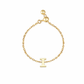 18K Gold Initial Chain Ring