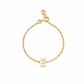 Plain Gold Initial Chain Ring